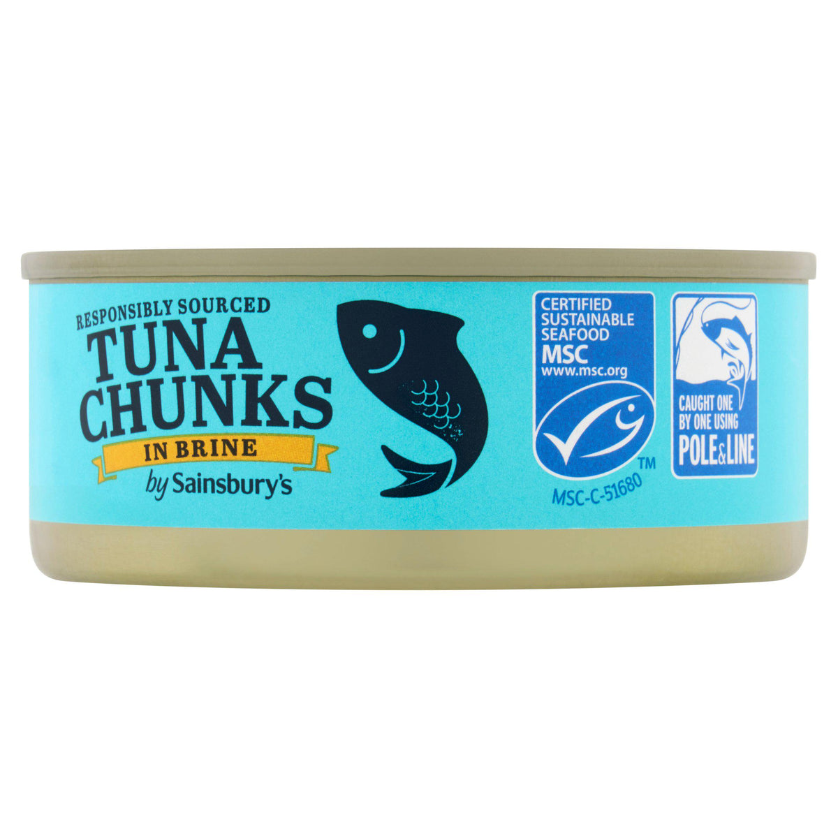 Sainsbury's tuna chunks in brine 145g, imported from the UK