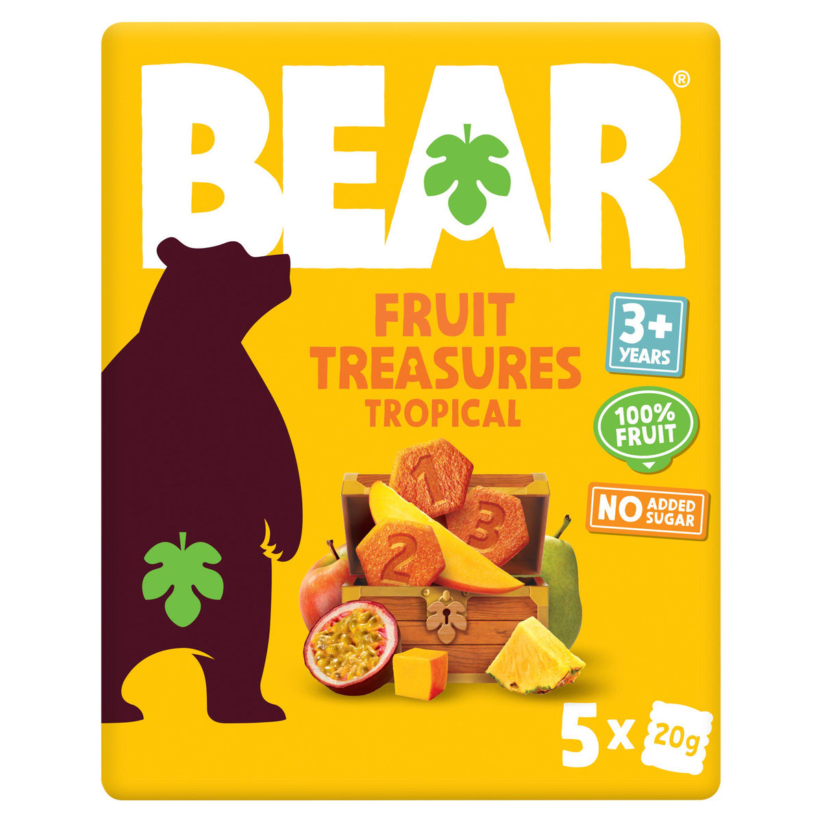 BEAR fruit snacks Tropical 5x20g, UK version