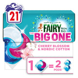 Fairy laundry pods Cherry Blossom Nordic Cotton Non Bio 21 washes, imported from the UK