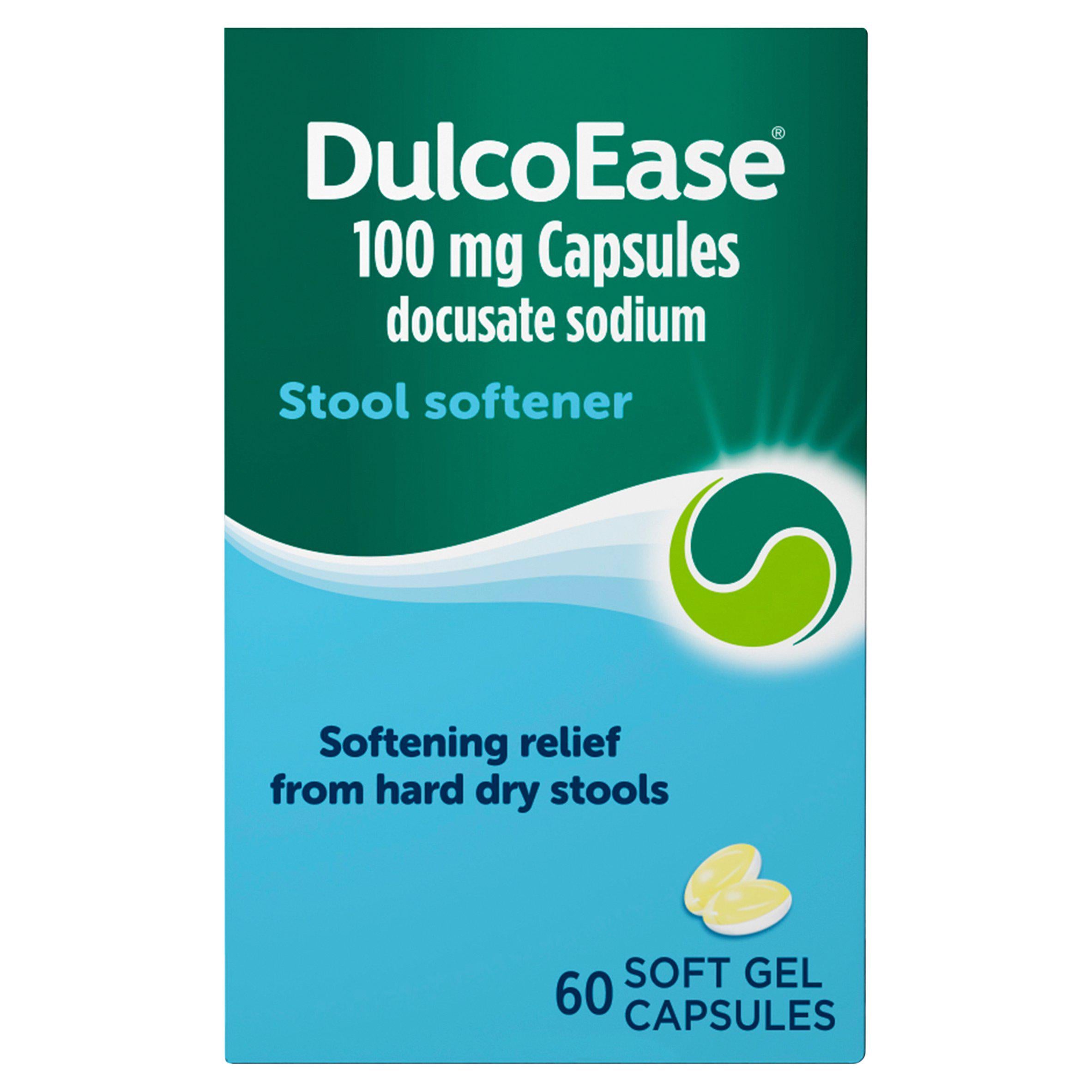 Dulcoease laxative capsules 60 count constipation relief (British brand)