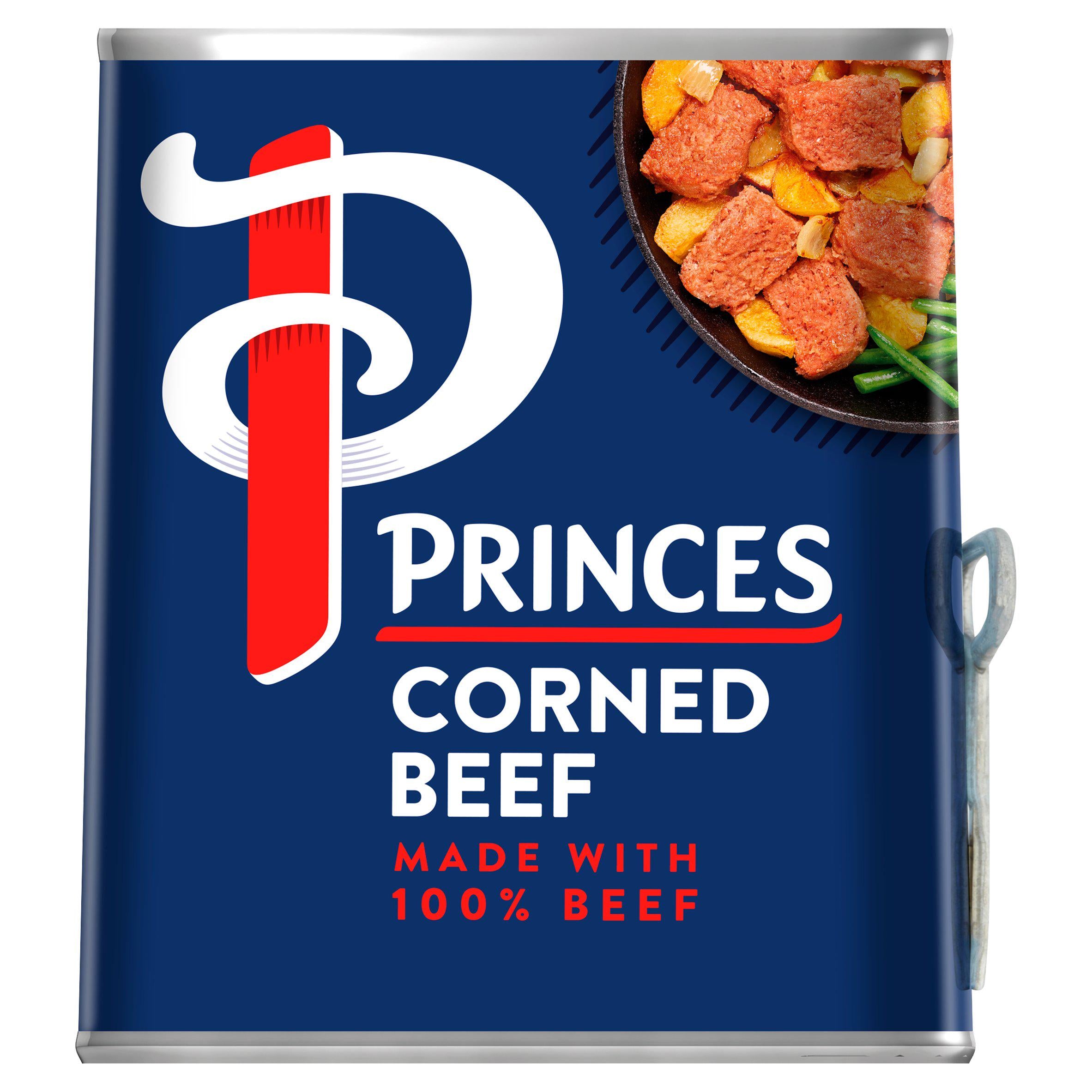 Princes corned beef 340g tin can, imported from the UK