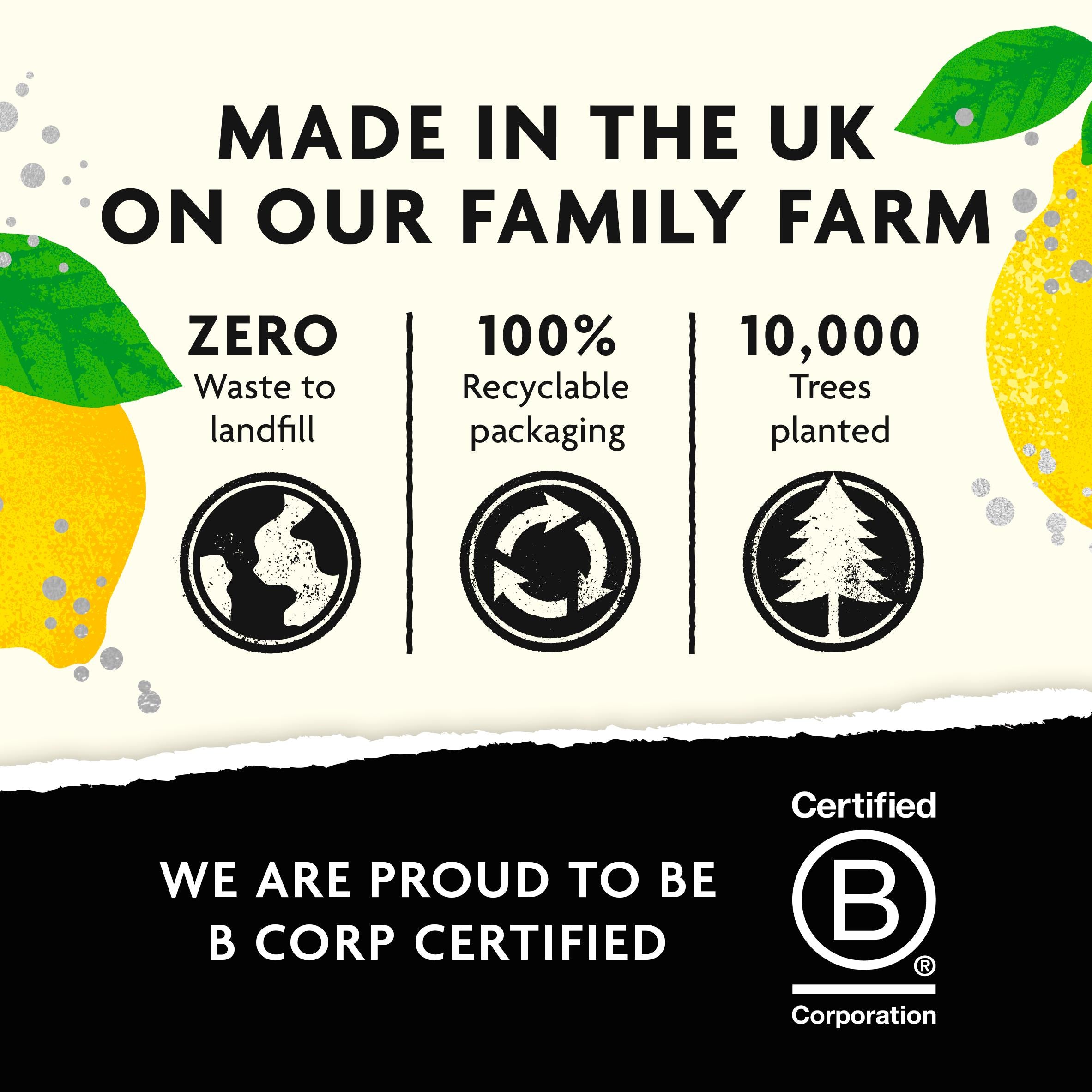 Belvoir Farm sparkling lemonade freshly squeezed 750ml, UK version