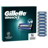 Gillette Mach3 men's razor blades x8 - British product