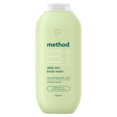 Sainsburys Method Daily Zen Body Wash Cucumber Seaweed Green Tea 532ml- Buy online at McGrocer