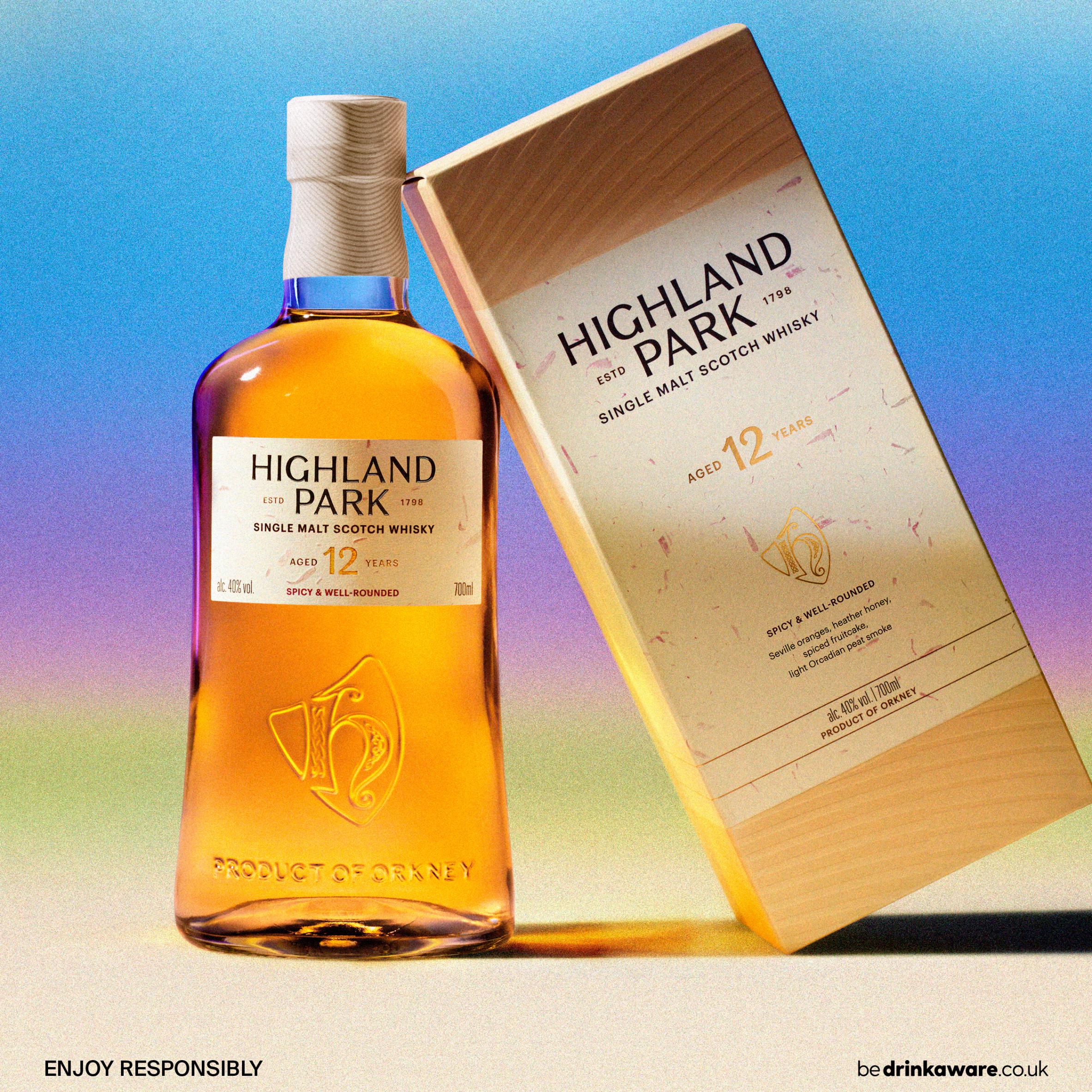 Highland Park Single Malt Scotch Whisky 12 Year Old 70cl, UK version