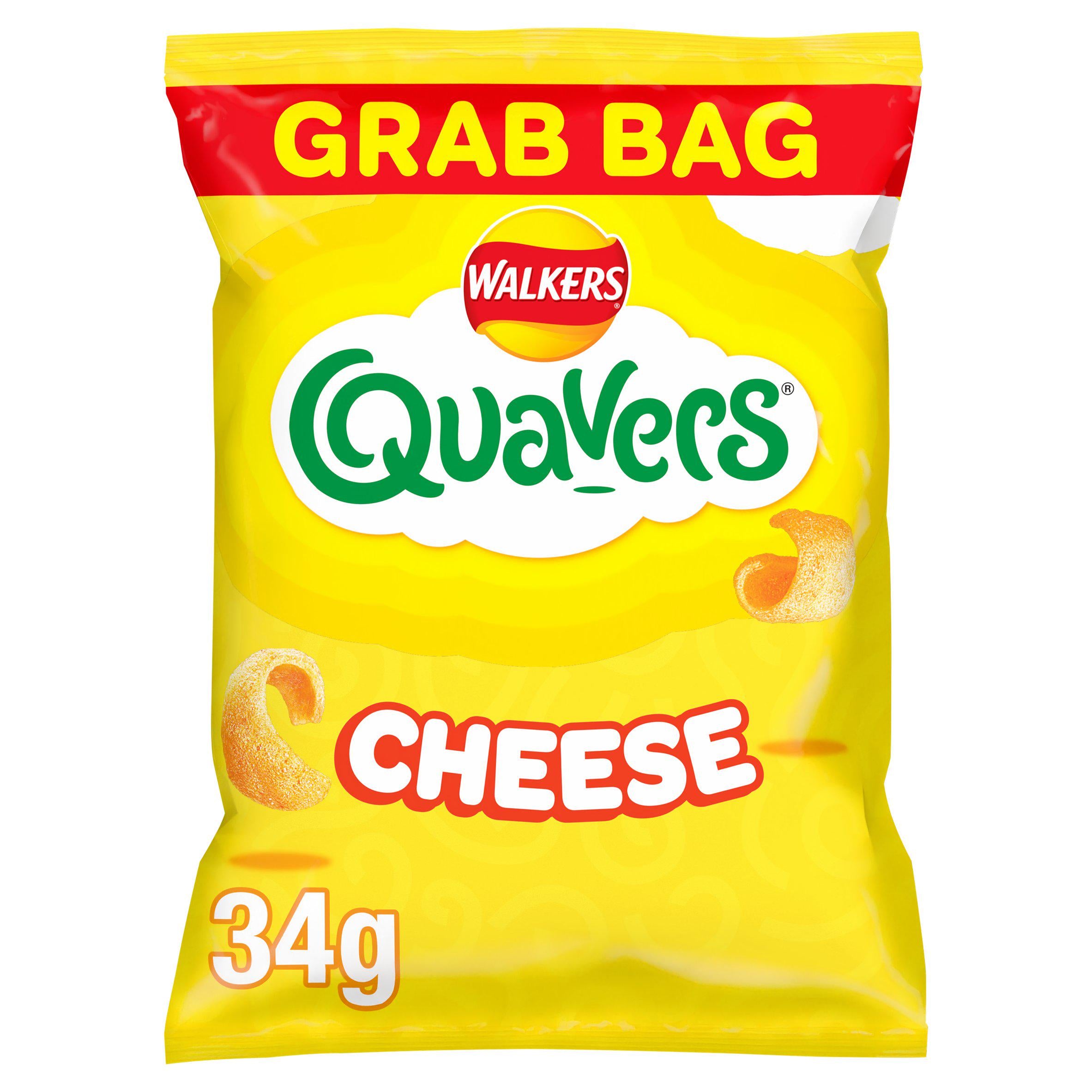 Walkers Quavers cheese crisps 34g, UK version