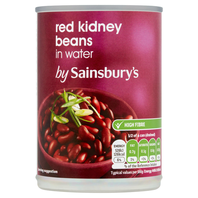 Sainsbury's red kidney beans in water 400g (British brand)