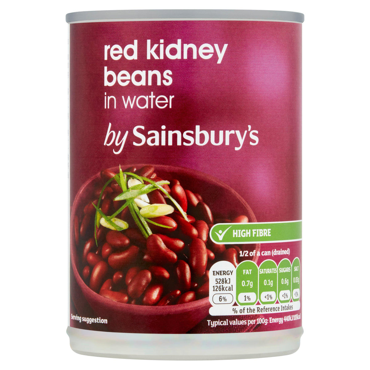 Sainsbury's red kidney beans in water 400g (British brand)