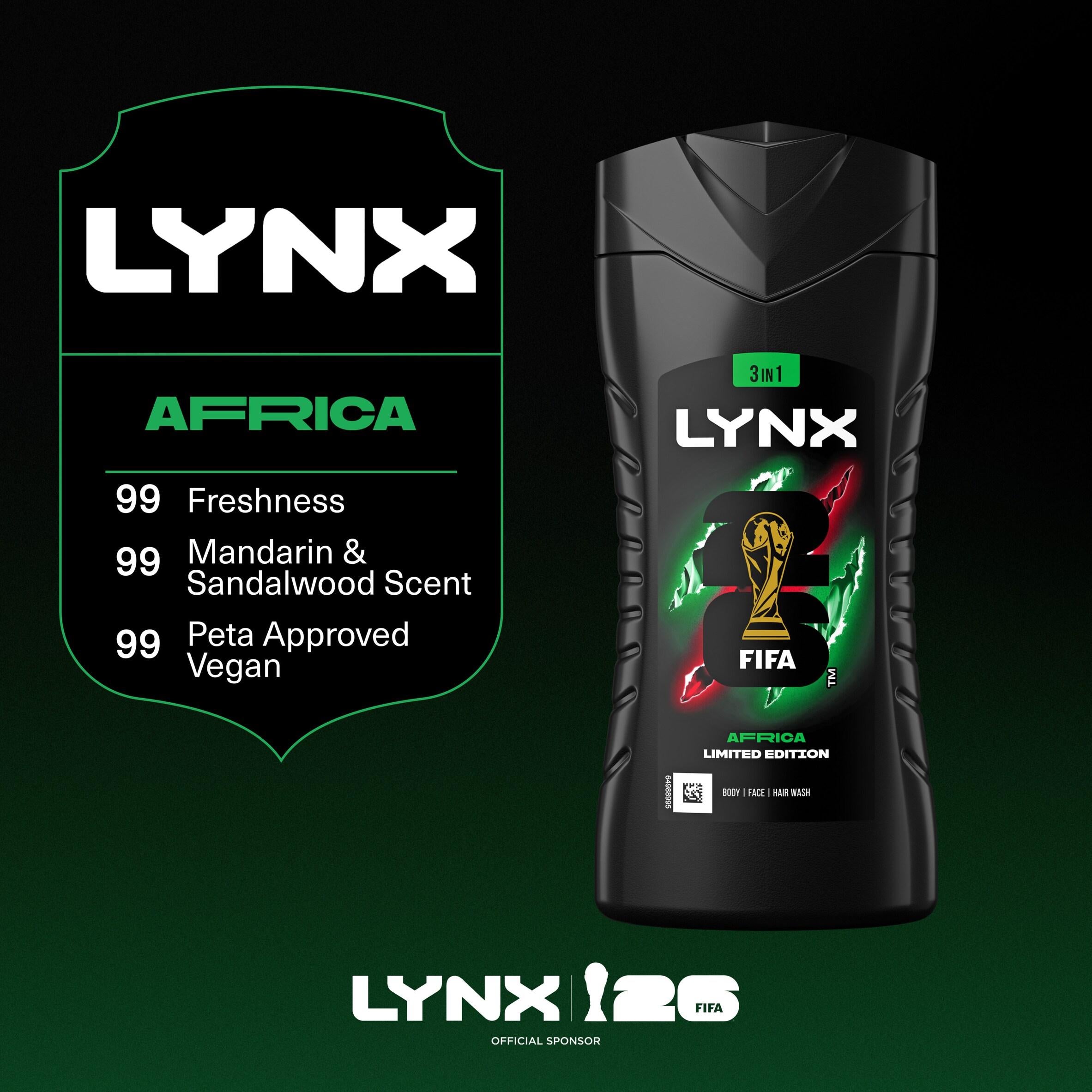 Lynx Africa shower gel for men 225ml (British brand)