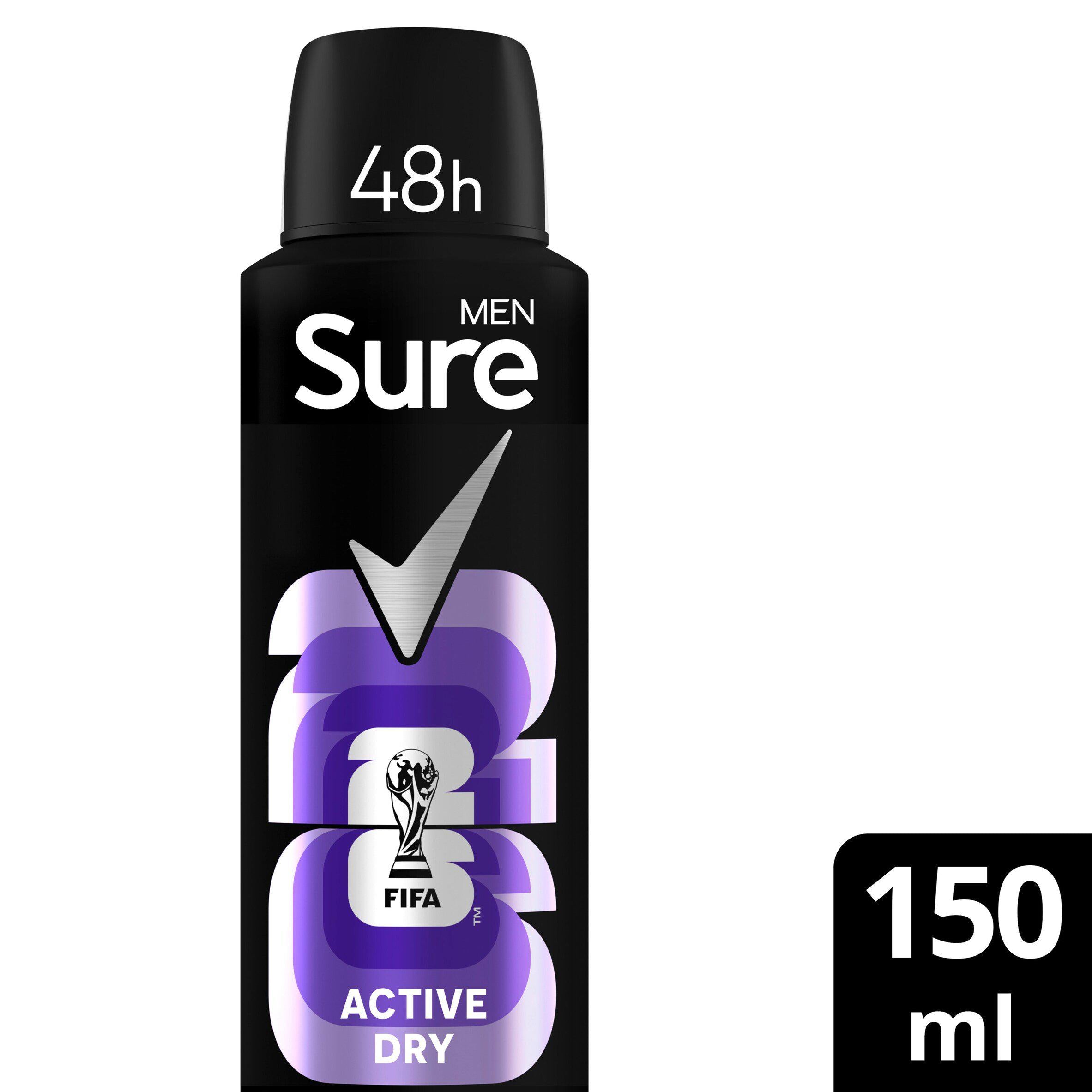 Sure men antiperspirant deodorant aerosol 150ml, UK version
