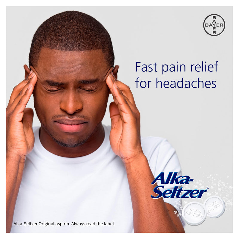 Alka-Seltzer original pain relief tablets 20 pack, imported from the UK