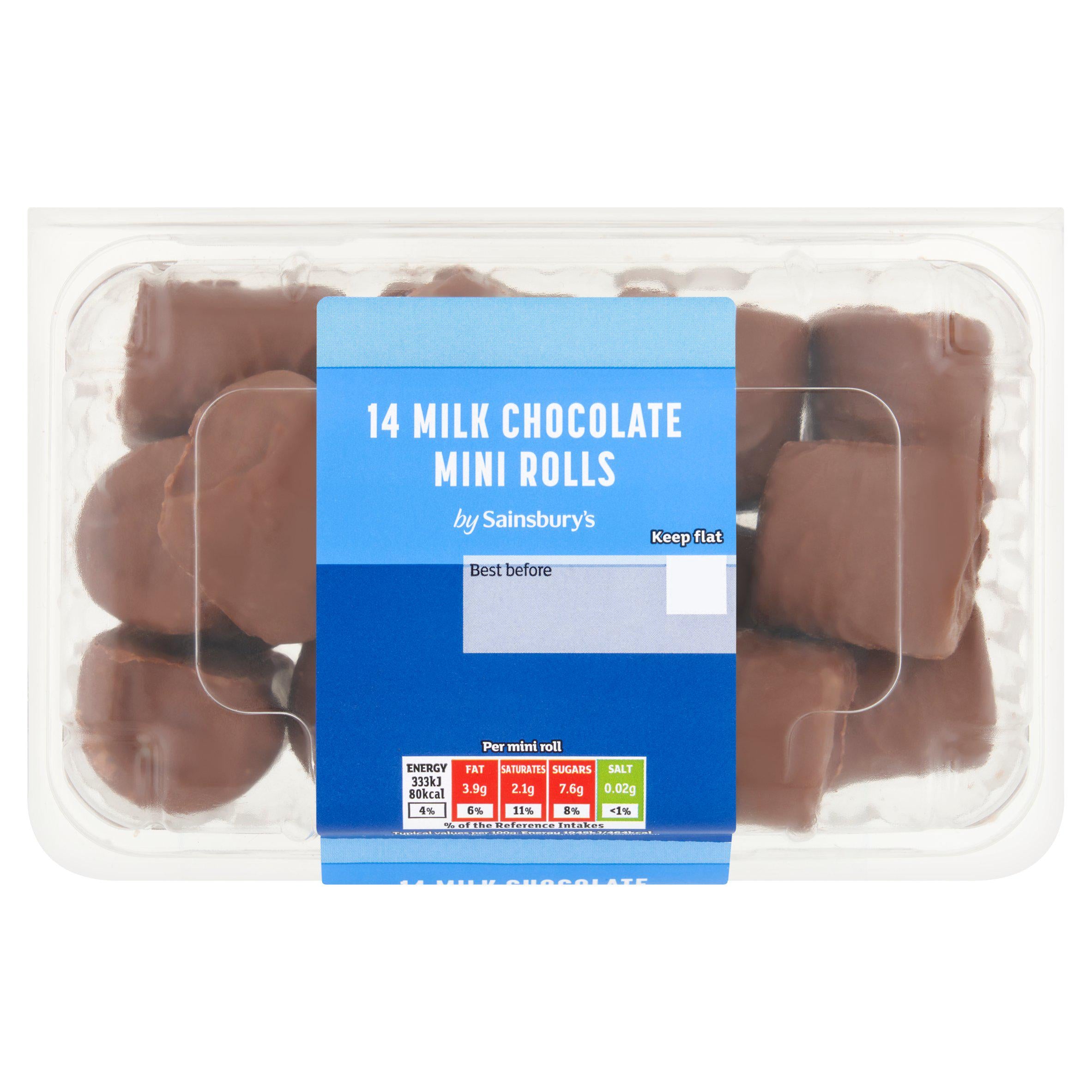 Sainsbury's chocolate mini roll bites 240g - British product