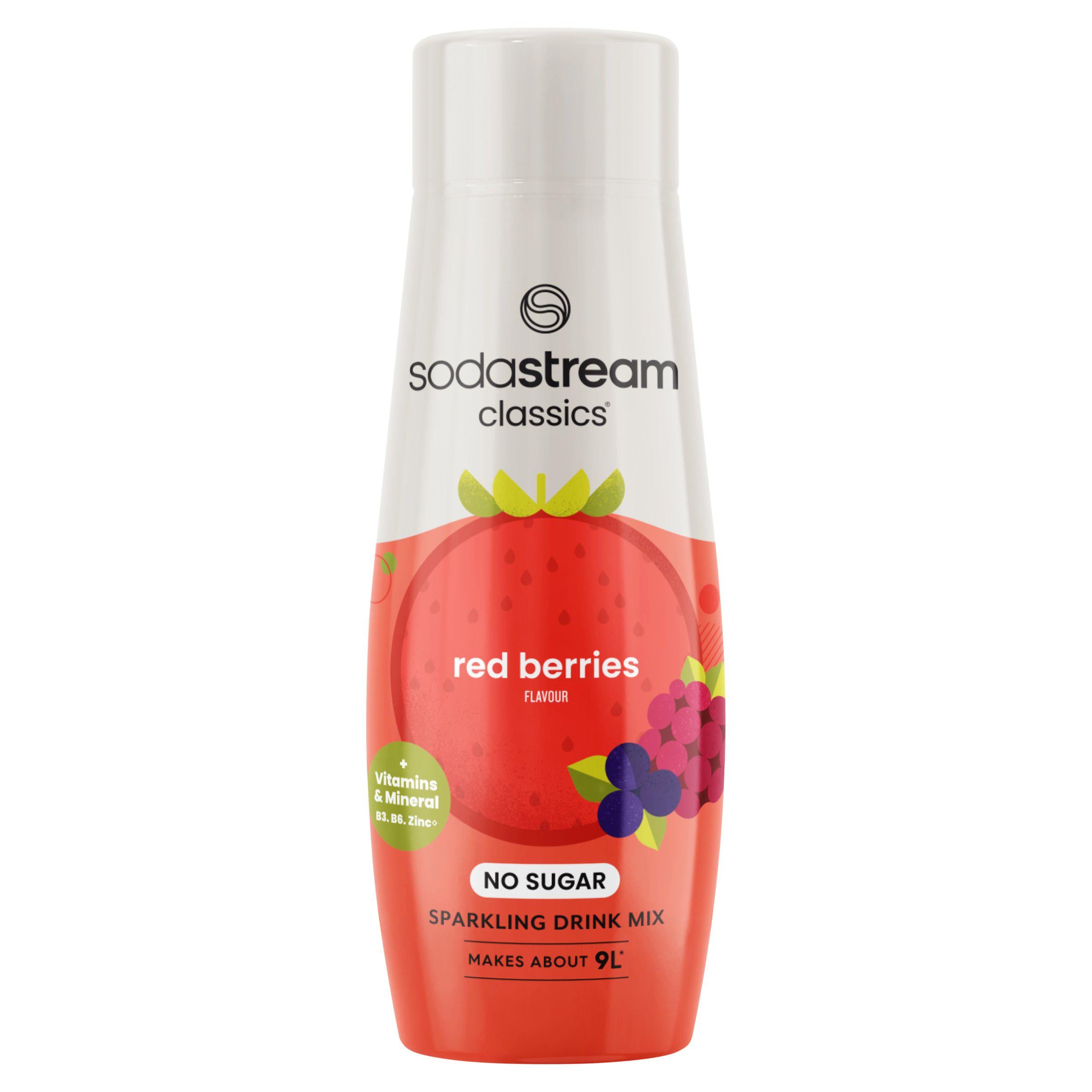 Sodastream red berries sparkling drink mix 440ml, imported from the UK