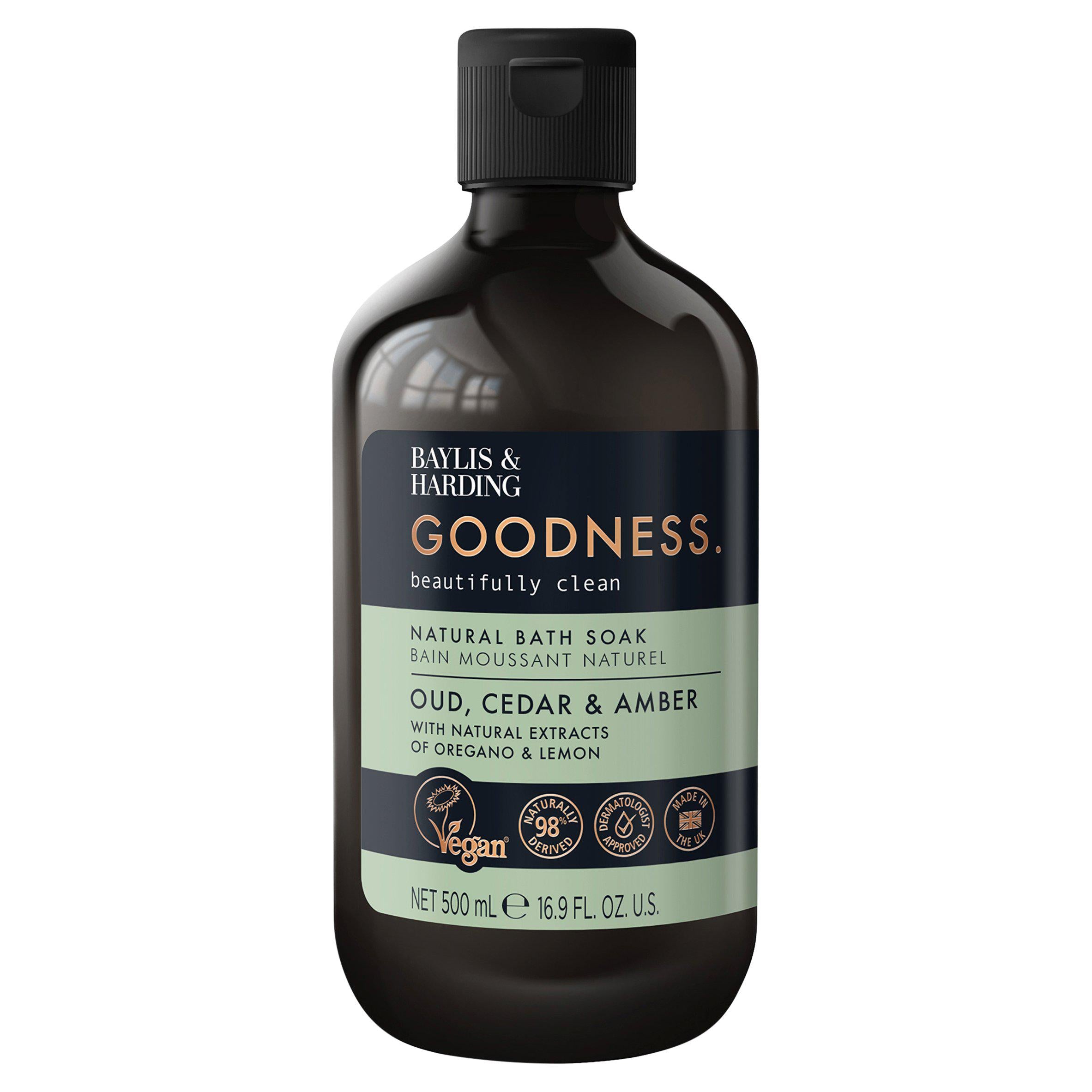 Baylis & Harding bath soak Oud Cedar & Amber 500ml - British product