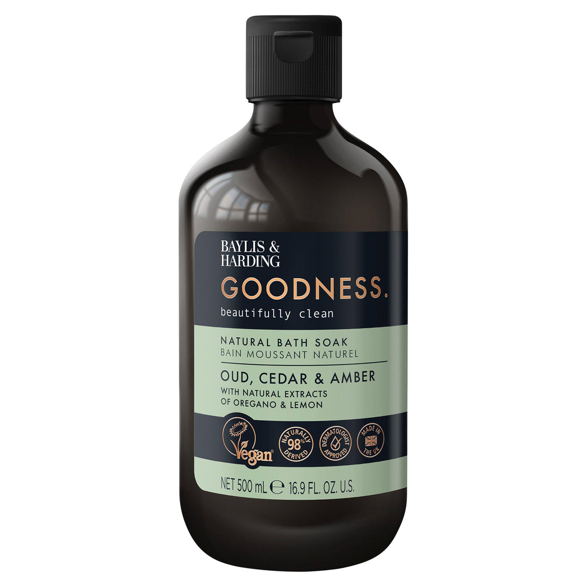 Baylis & Harding bath soak Oud Cedar & Amber 500ml - British product
