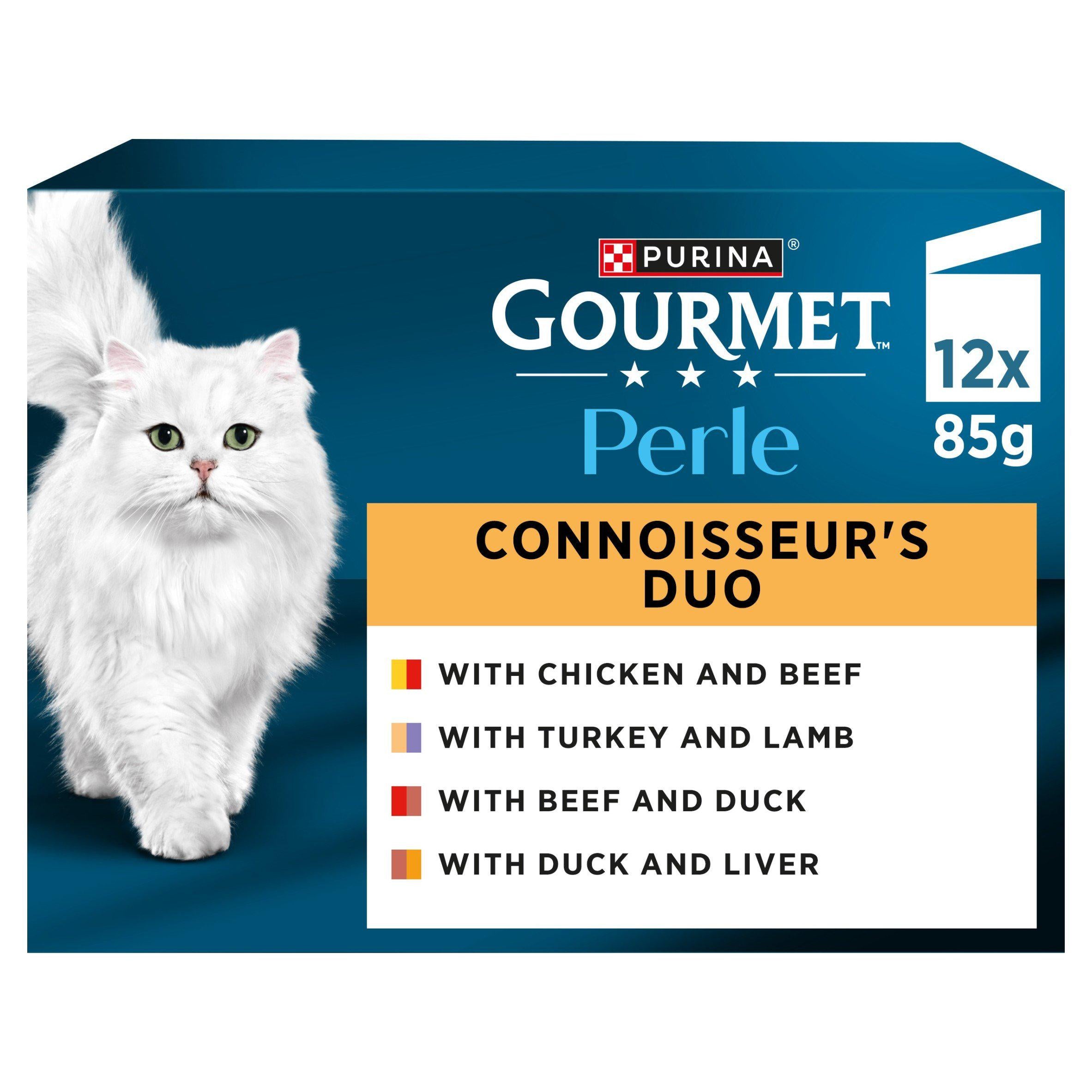 Gourmet wet cat food Connoisseur's Collection in Gravy 12 x 85g, imported from the UK