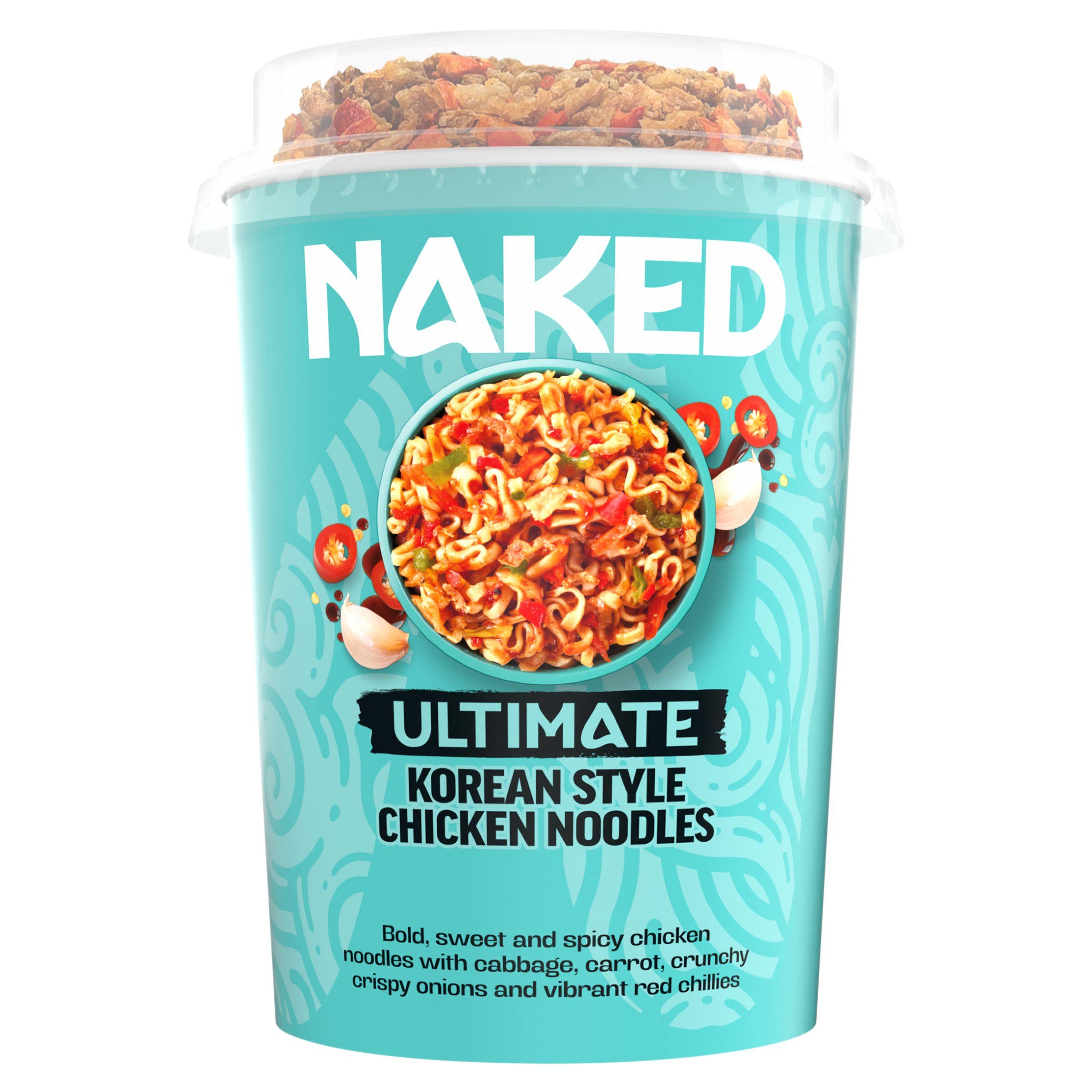 Naked Ultimate Korean Style Chicken noodles 88g, imported from the UK