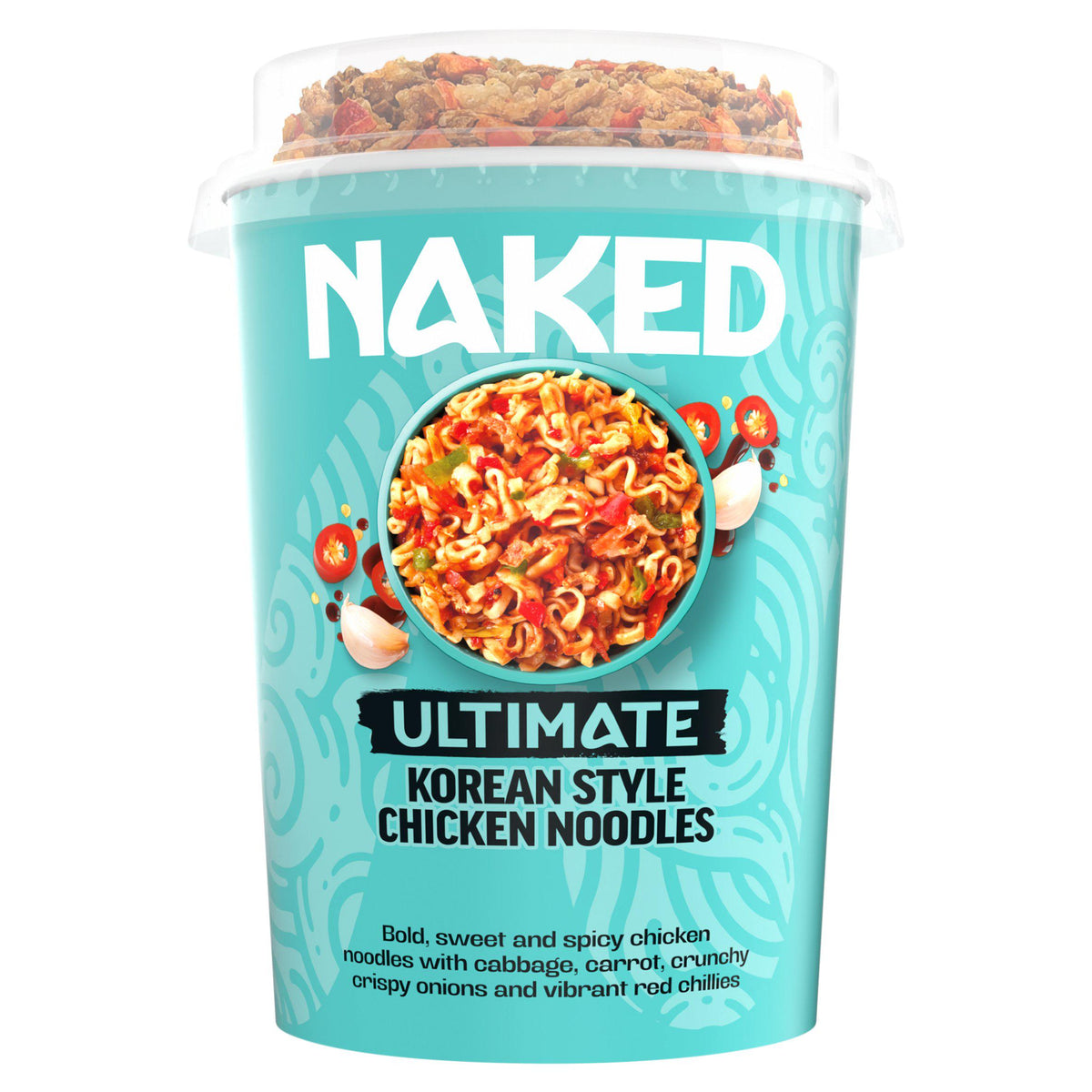 Naked Ultimate Korean Style Chicken noodles 88g, imported from the UK