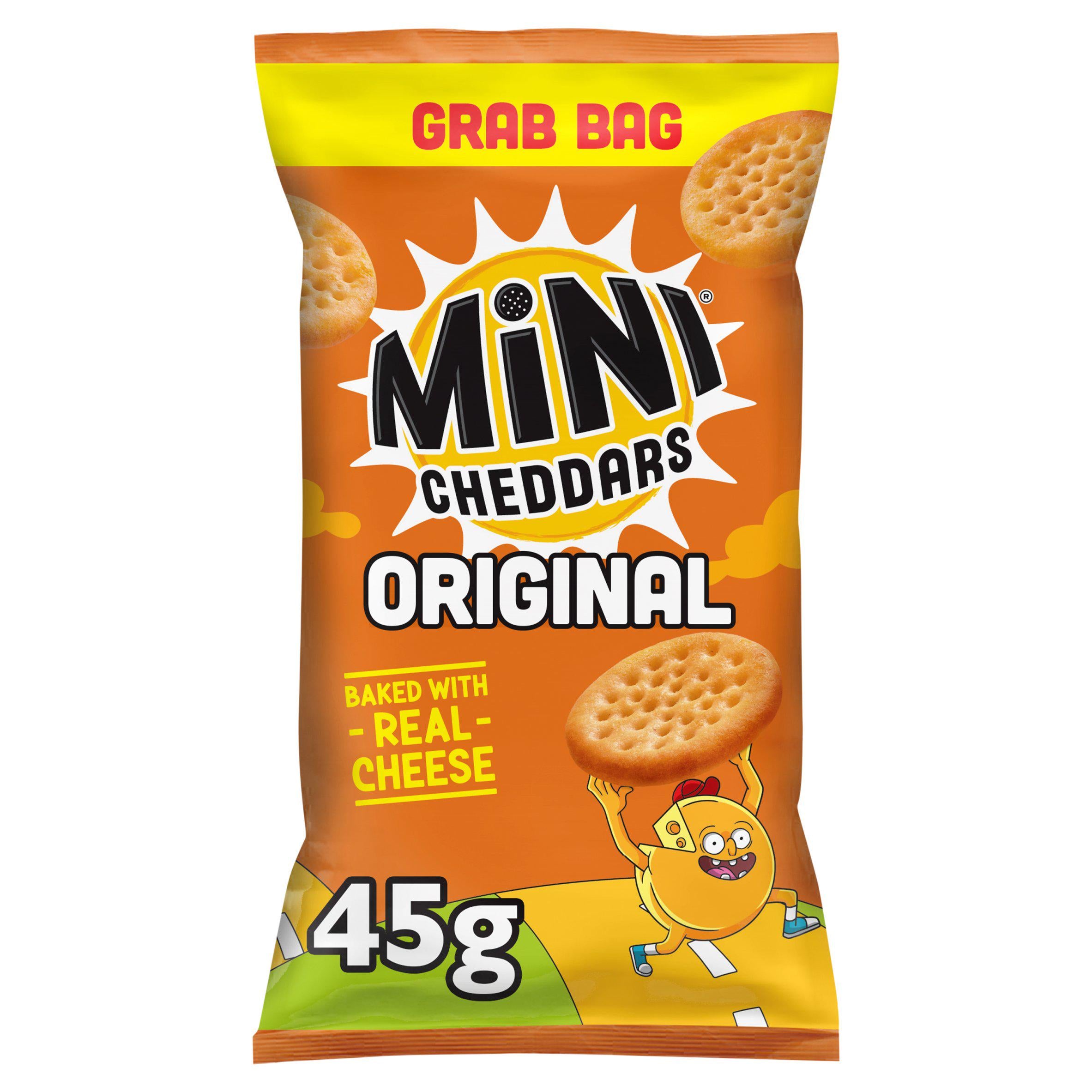 Jacob's mini cheddars original crisps 45g, imported from the UK