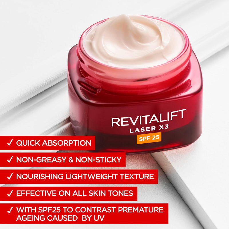 L'Oreal Paris Revitalift day cream anti-ageing SPF 25 50ml (British brand)