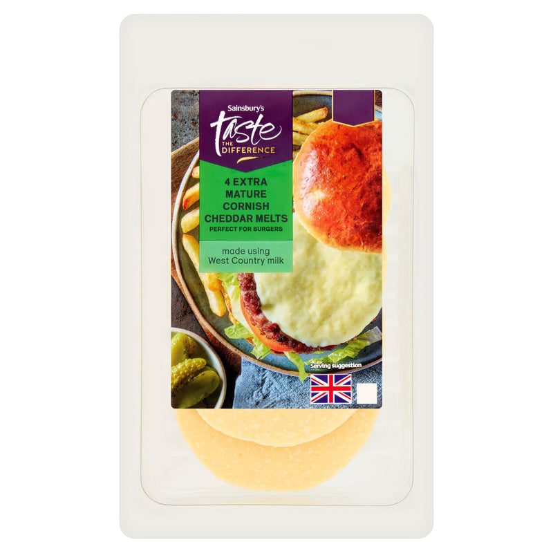 Sainsbury's extra mature Cornish cheddar cheese melts 140g, imported from the UK