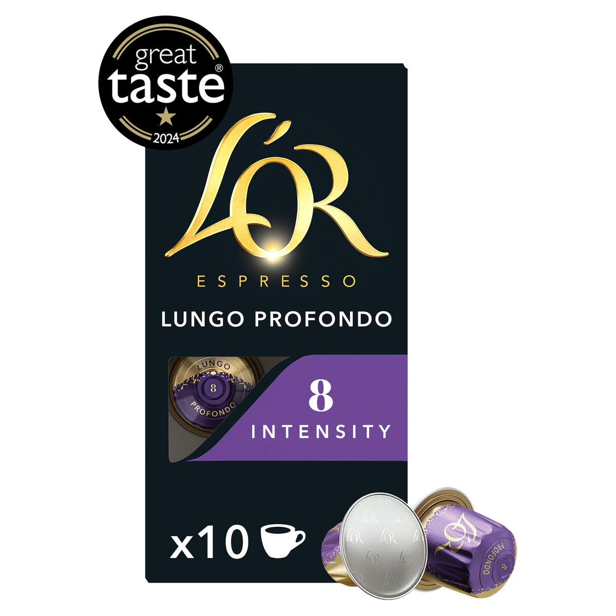 L'OR espresso capsules Lungo Profondo Intensity 8 x10 - British product