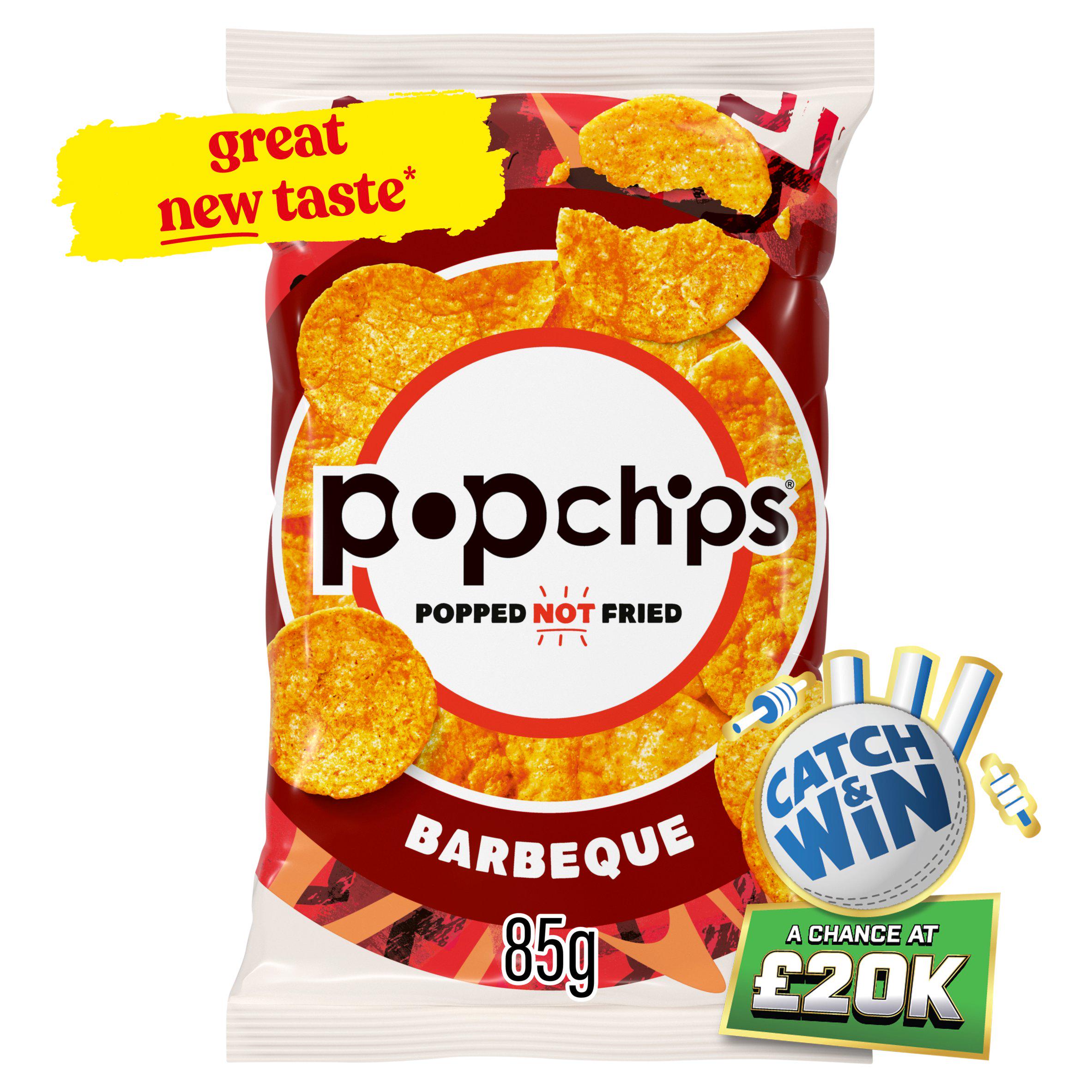 Popchips barbeque crisps 85g - British product