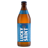 Lucky Saint unfiltered lager 500ml, imported from the UK