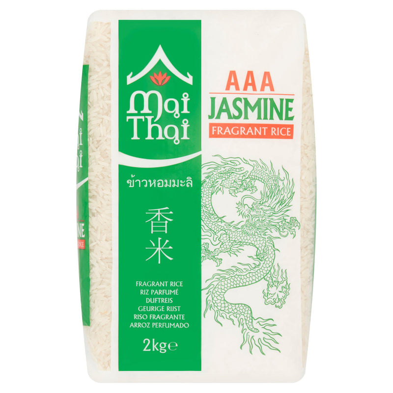 Mai Thai Jasmine Fragrant Rice 2kg, imported from the UK