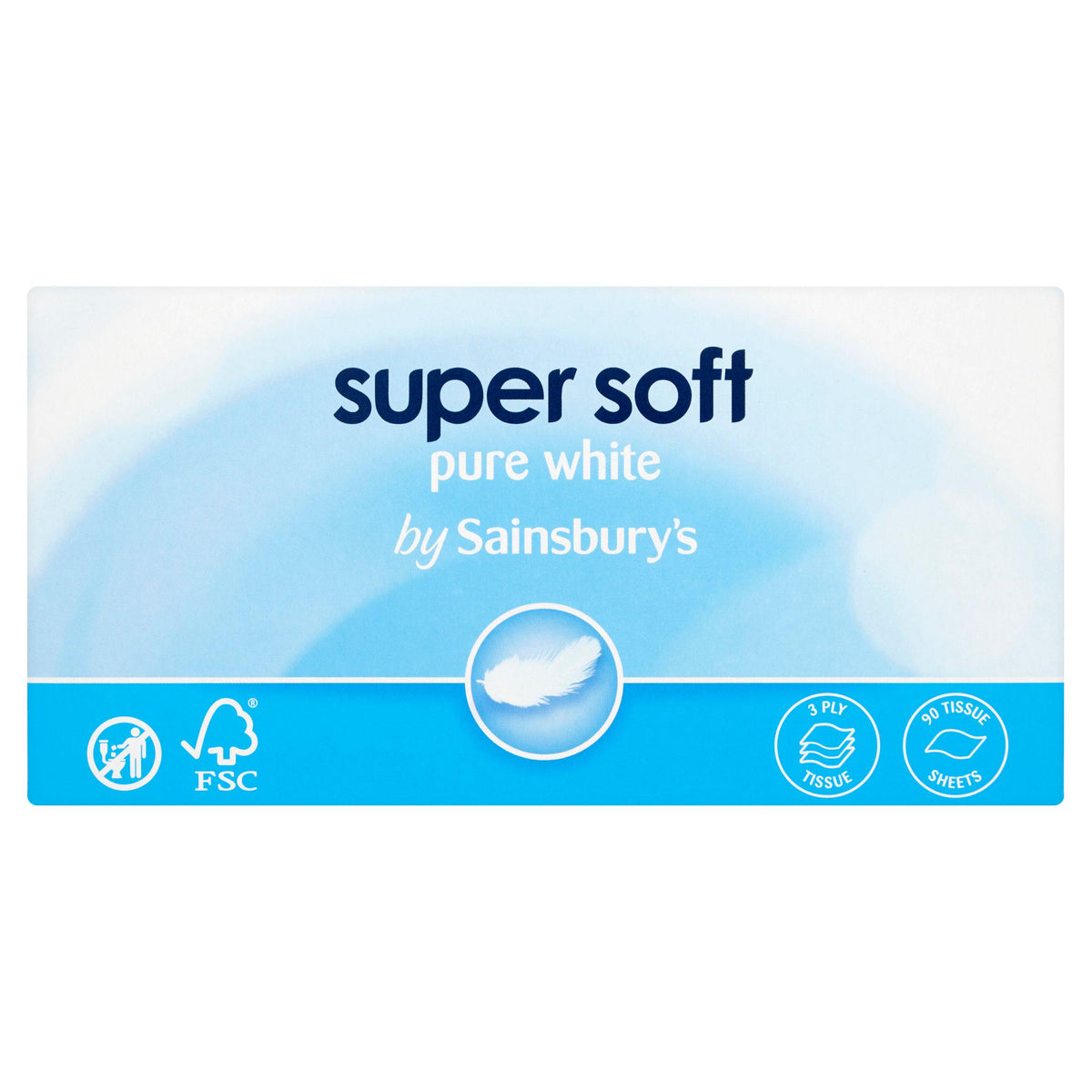 Sainsbury's Super Soft tissues 90 sheets 3 ply (British brand)