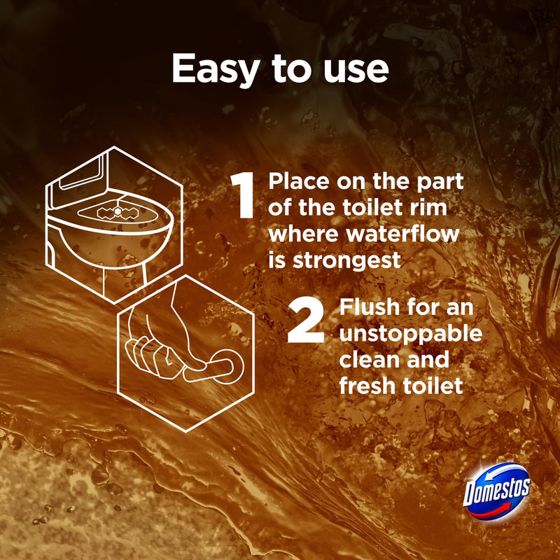 Domestos Gold Freshness toilet rim block 5x50g (British brand)