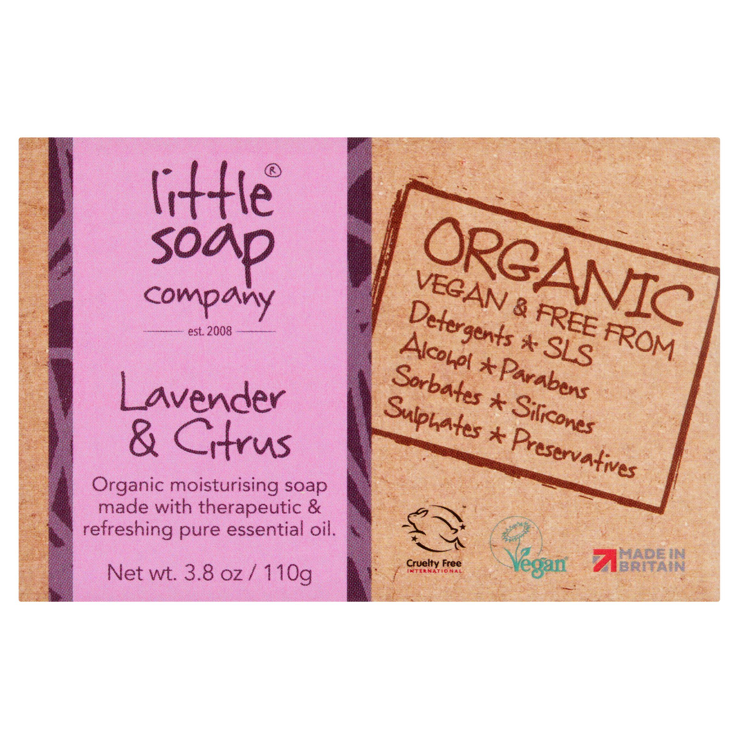 Little Soap Company organic bar soap English Lavender & Citrus 110g (British brand)