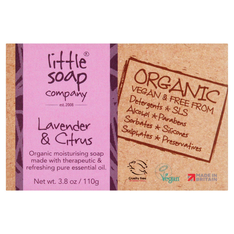 Little Soap Company organic bar soap English Lavender & Citrus 110g (British brand)