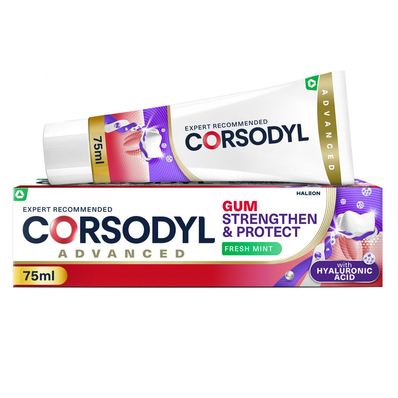 Corsodyl Gum Strengthen Protect Toothpaste Fresh Mint 75ml - British product
