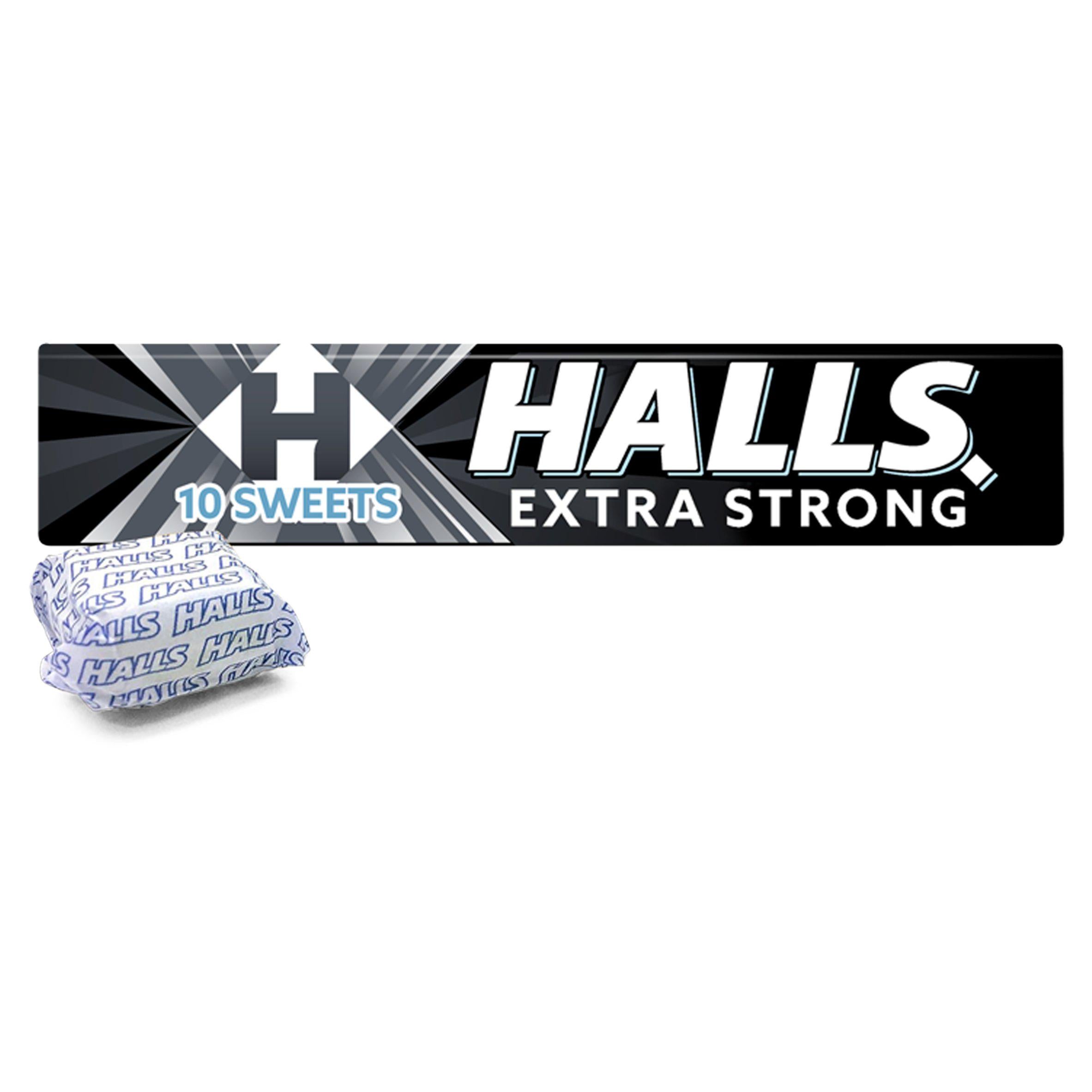 Halls extra strong lozenges 33.5g roll (British brand)