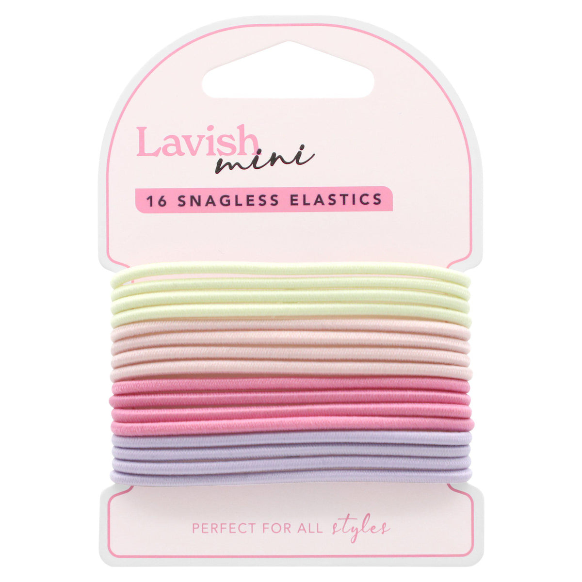 Lavish mini snagless hair elastics 16 pack, UK version
