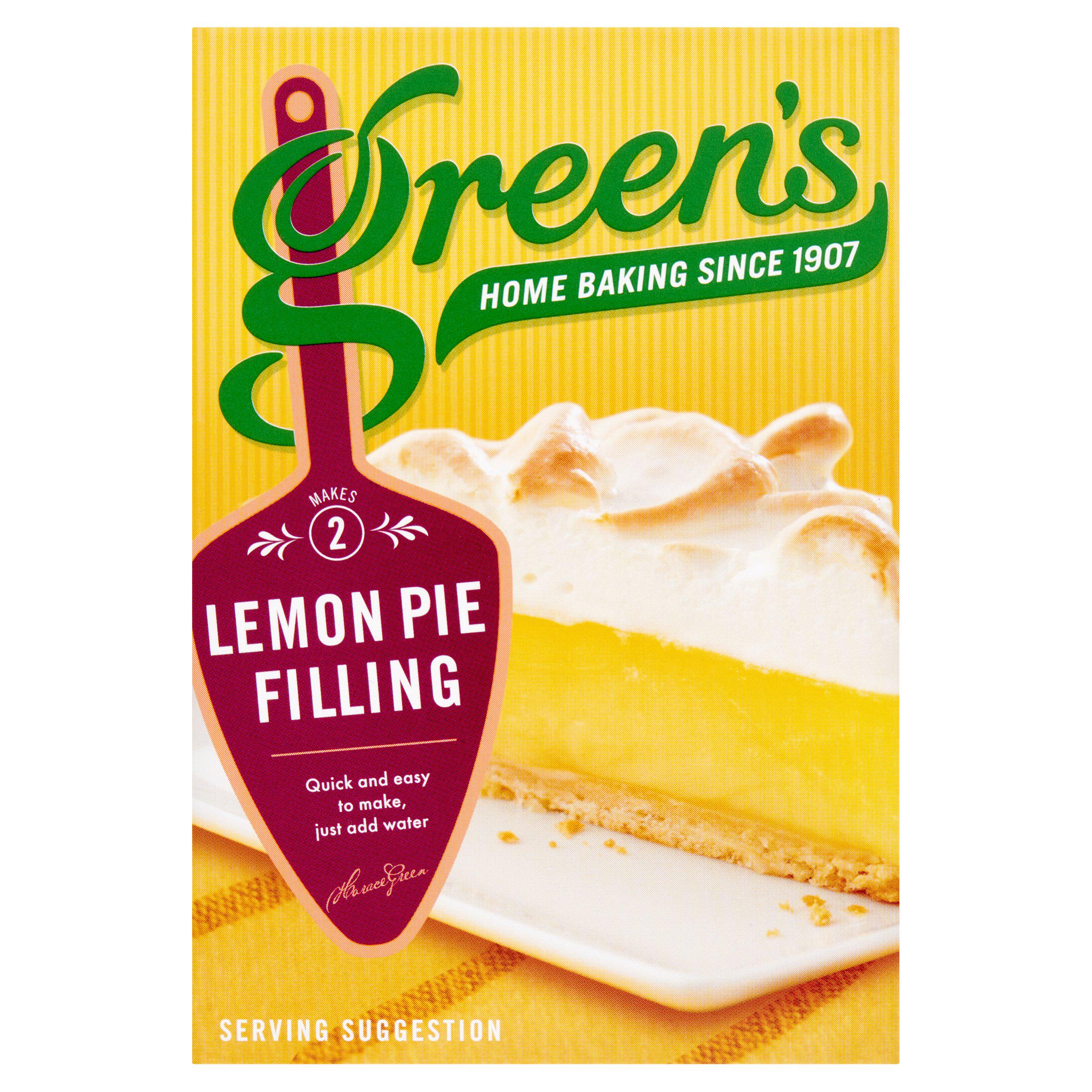 Green's Lemon Pie Filling baking mix 140g (British brand)