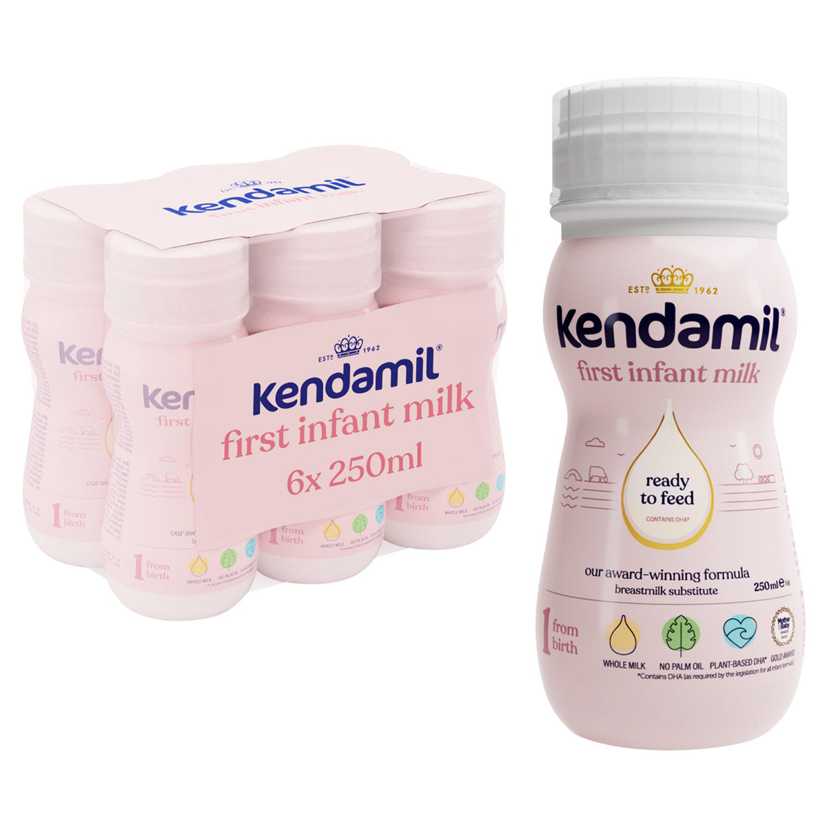 Kendamil First Infant Baby Milk 6x250ml
