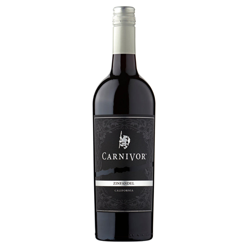 Carnivor Zinfandel red wine 75cl, imported from the UK