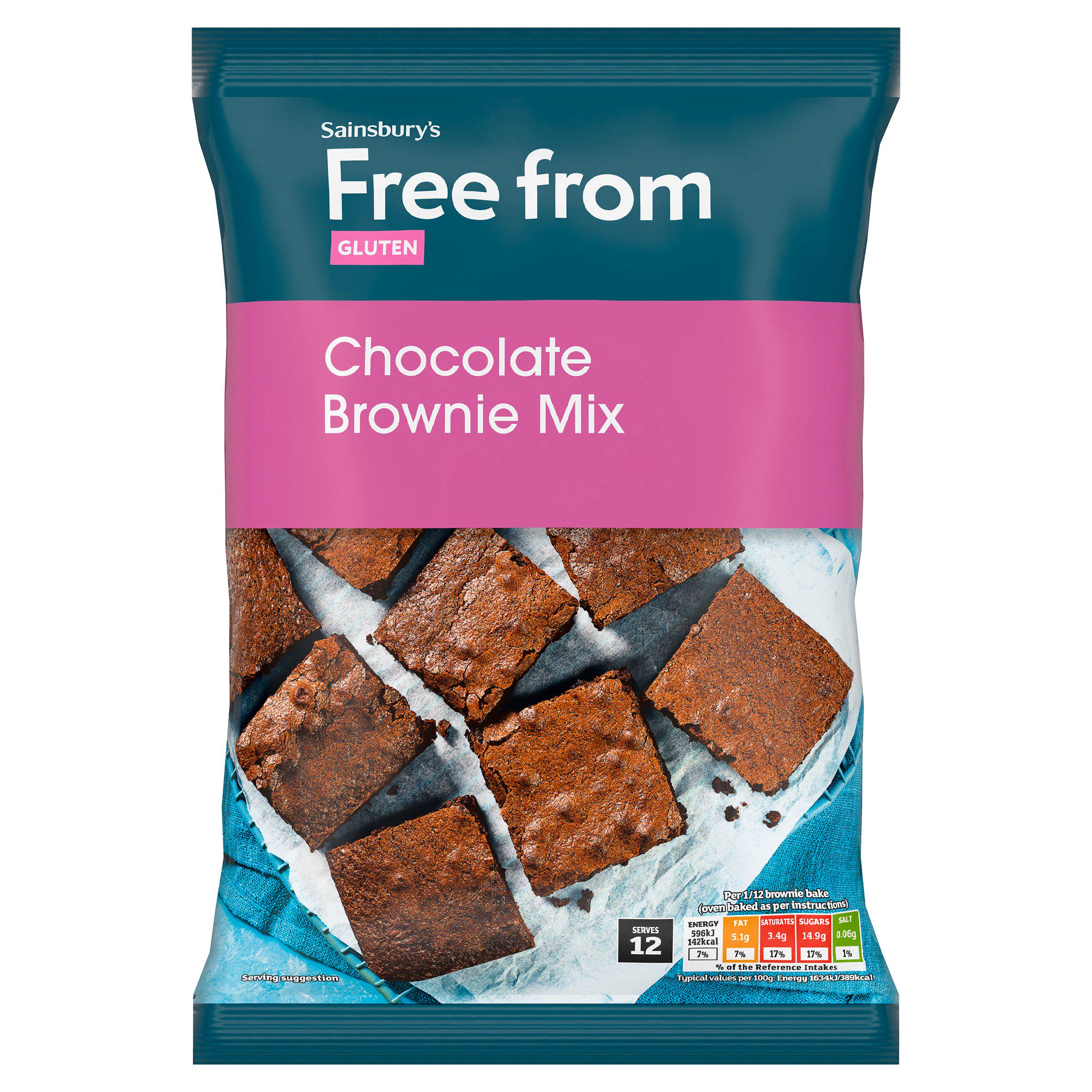 Sainsbury's Freefrom gluten-free brownie mix 284g - British product