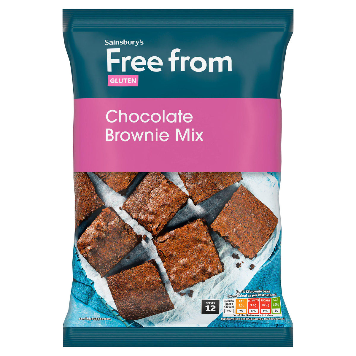 Sainsbury's Freefrom gluten-free brownie mix 284g - British product