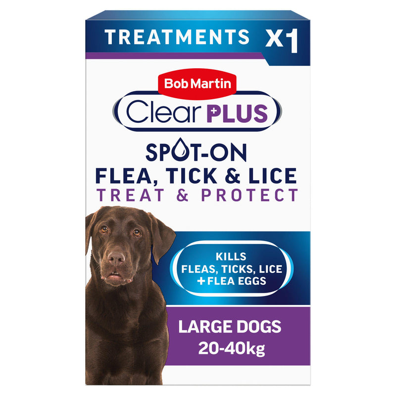 Bob Martin flea and tick treatment for large dogs 20-40kg - British product