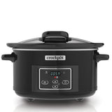 Crockpot 4.7L slow cooker black hinged lid - British product