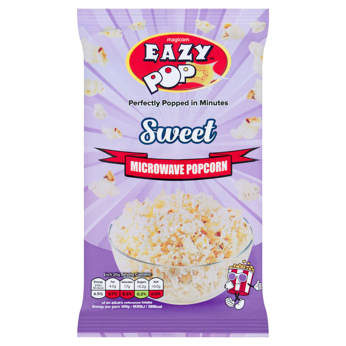 Eazypop sweet popcorn 100g (British brand)
