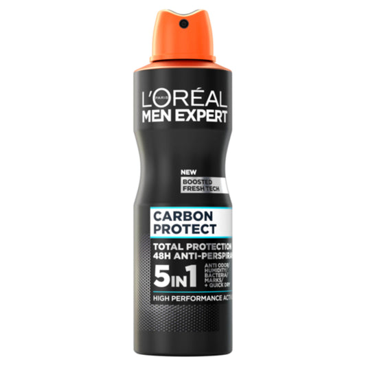 L'Oréal Men Expert Carbon Protect Anti Perspirant 5in1 Men's Spray Deodorant 250ml GOODS Sainsburys   