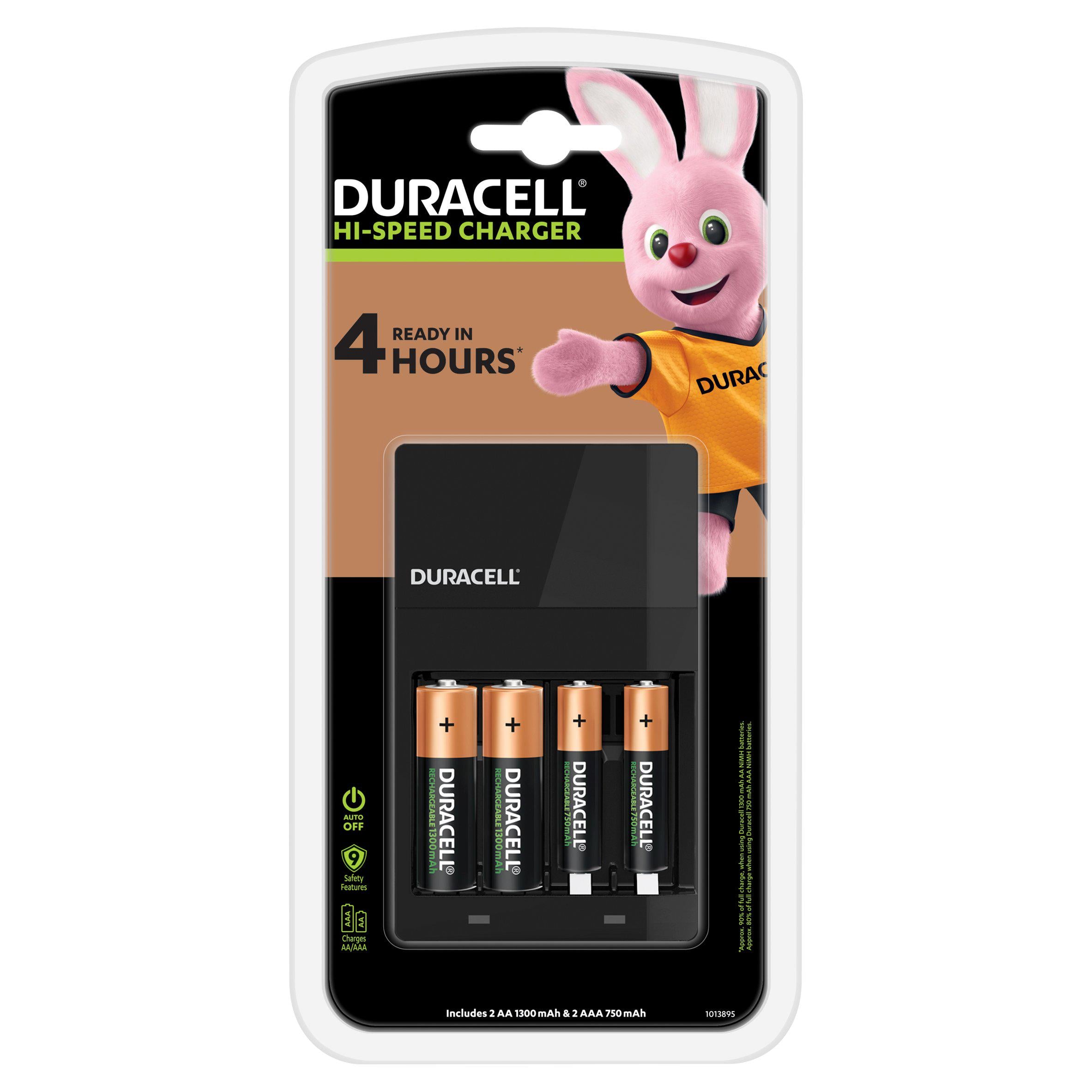 Duracell Hi-Speed battery charger 2 AA 2 AAA (British brand)