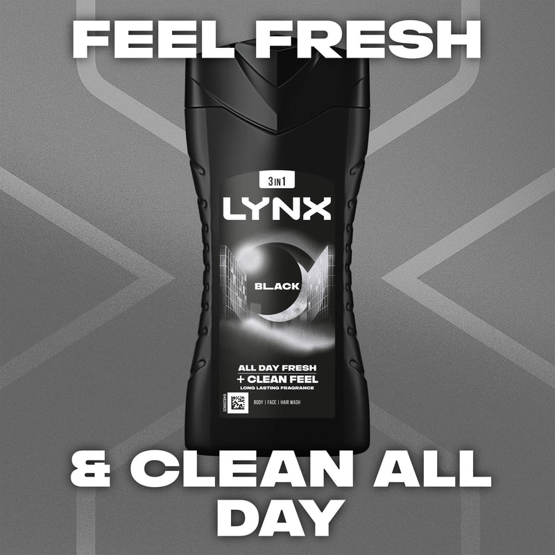 Lynx Black shower gel 225ml (British brand)