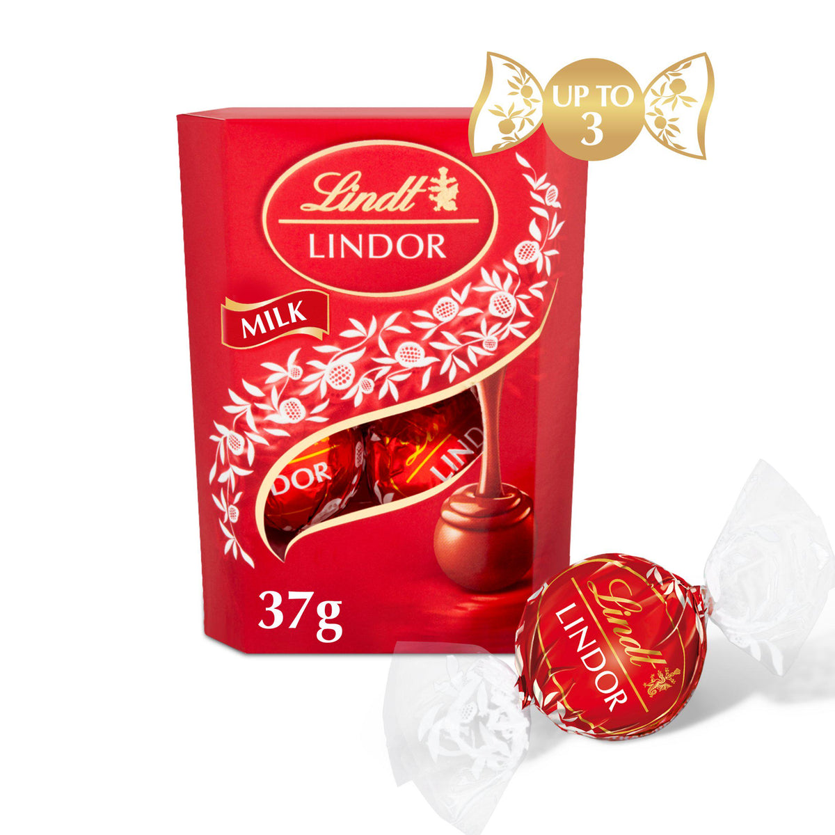 Lindt Lindor milk chocolate truffles 37g - British product