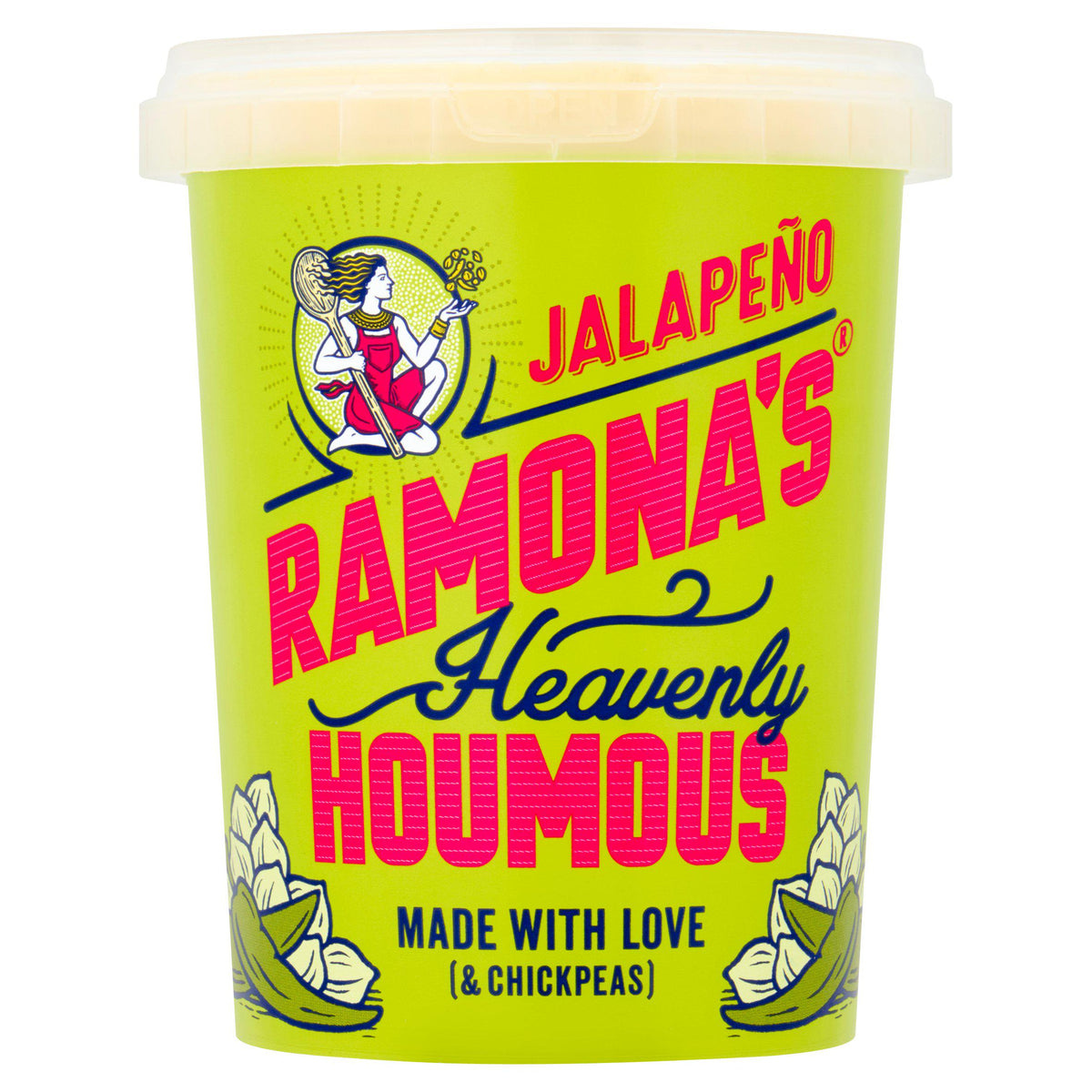Ramona's jalapeno houmous 500g dip - British product