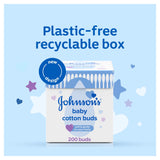 Johnson's Baby Cotton Buds 200 count plastic free (British brand)
